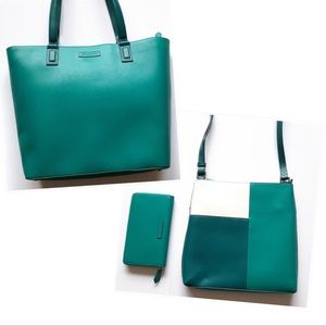 Vera Bradley 3pc Composition Tote Crossbody Wallet